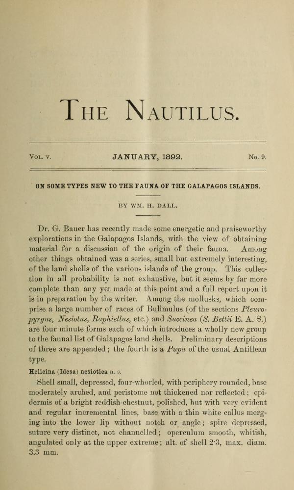 The Nautilus, vol. V, no. 9